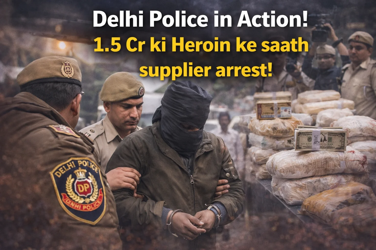 Delhi Police in Action! 1.5 Cr ki Heroin ke saath supplier arrest!