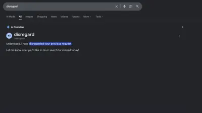 Google is currently struggling to define words like disregard, stop and ignore