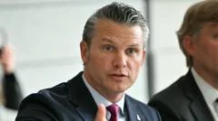 Hegseth attacks Europe over migration with beach 'invasion' D-Day speech