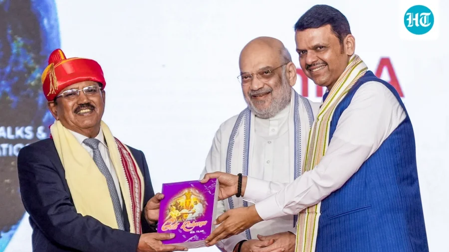 Amit Shah presents Lokmanya Tilak Award to NSA Ajit Doval, calls him 'fearless'