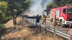 Two crew killed after firefighting helicopters collide in Greece, as British pilot survives