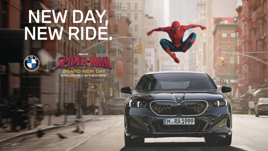 BMW is forcing a weird Spider-Man ad onto its dashboard displays