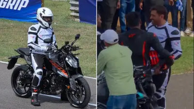 WATCH: MS Dhoni Turns Heads With High-Speed Superbike Ride At Chennai Racetrack