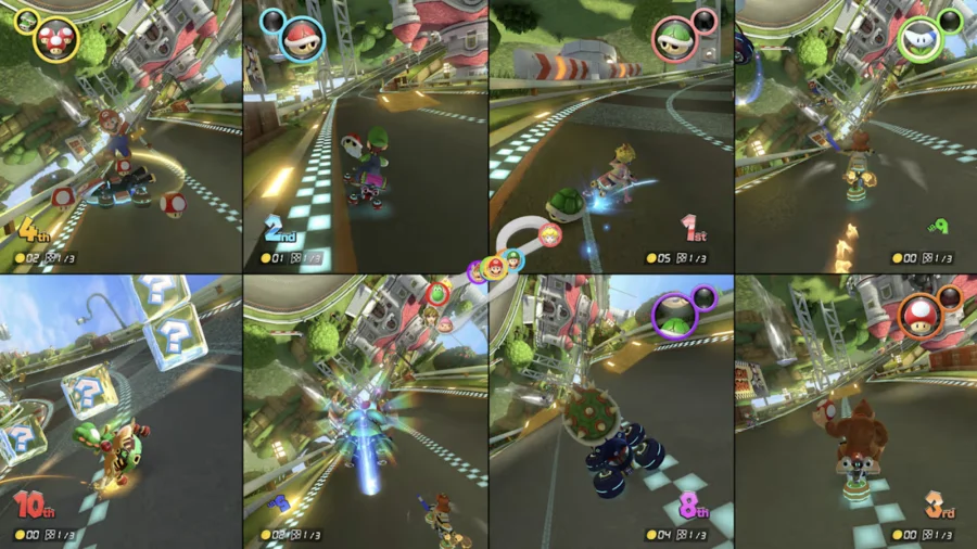 Nintendo's surprise free update for Mario Kart 8 Deluxe on Switch 2 includes eight-player split-screen