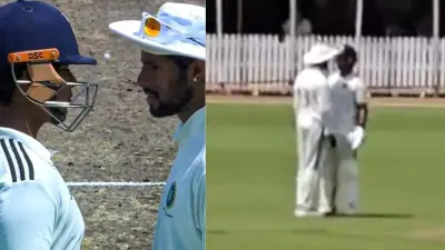 WATCH: Tilak Varma Hits Or Sledges Vaibhav Sooryavanshi? Heated Clash Goes Viral