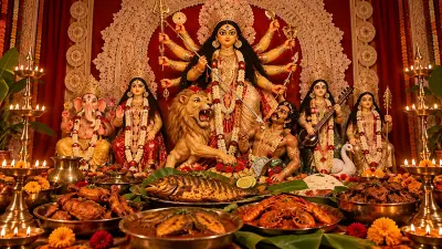 Bageshwar Baba runs into furious Bengalis over ‘vegetarian food’ firman on Durga Puja